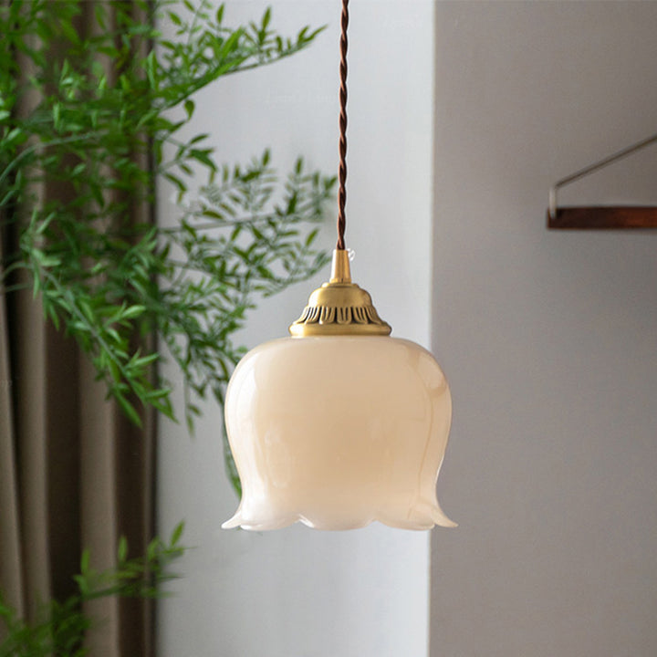 Suspension Luminaire Traditionnel Français en Verre et Fer avec Pieuvre à 1 Lumière pour Salon 
