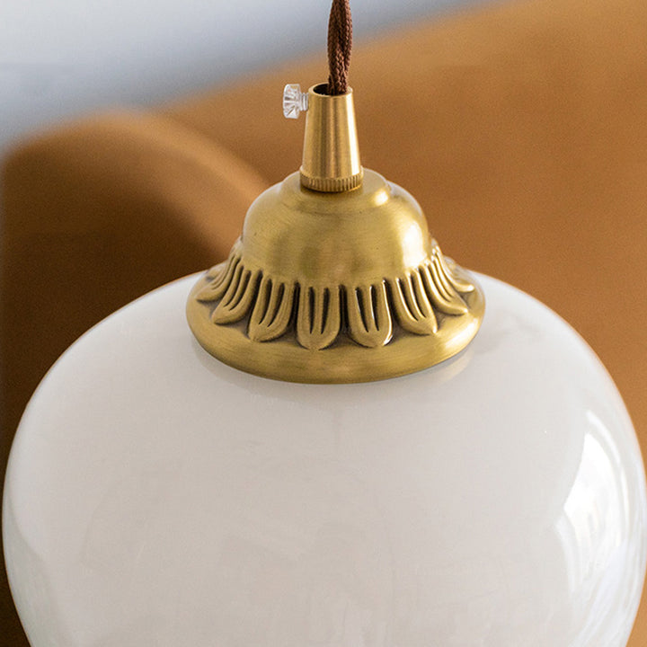 Suspension Luminaire Traditionnel Français en Verre et Fer avec Pieuvre à 1 Lumière pour Salon 