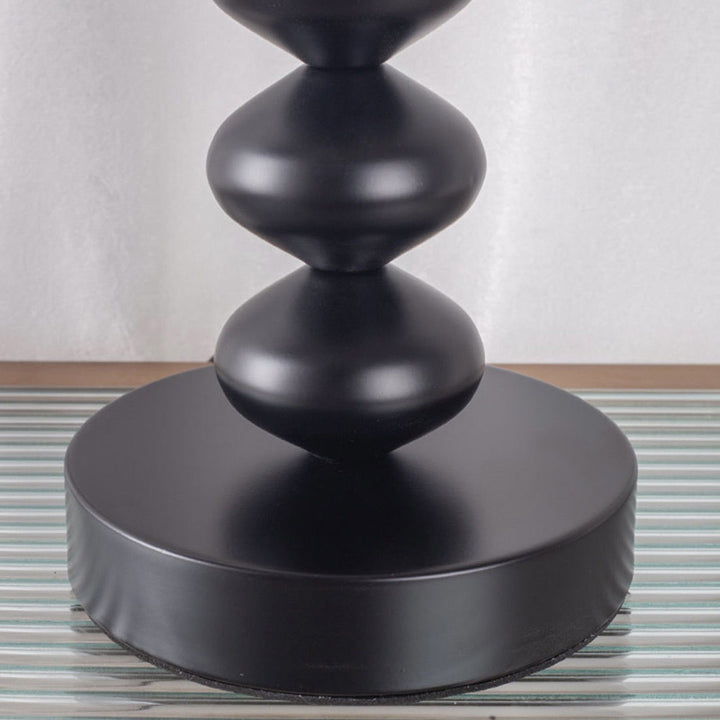 Lampe de table 1 lumière en tissu fer traditionnel vintage pour salon 