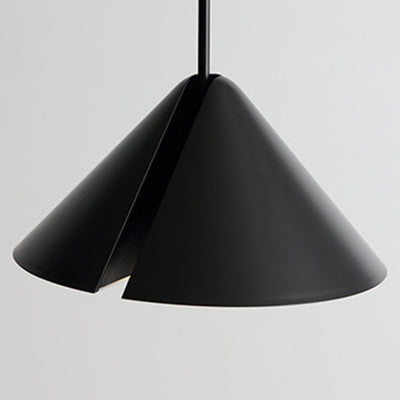 Modern Minimalist Cone Iron Acrylic LED Pendant Light For Living Room