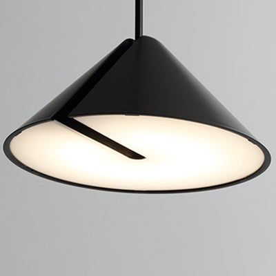 Modern Minimalist Cone Iron Acrylic LED Pendant Light For Living Room