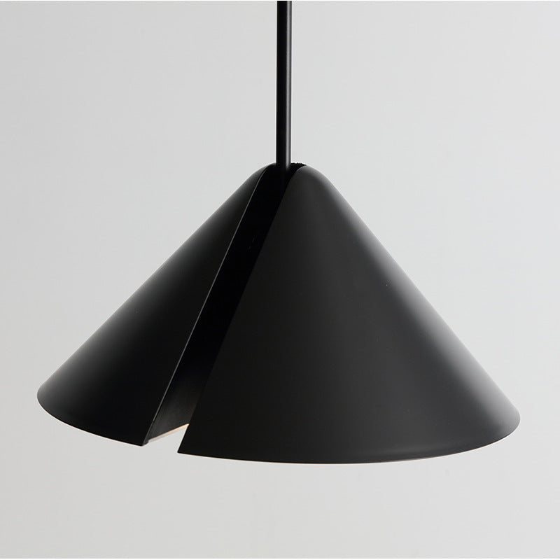 Modern Minimalist Cone Iron Acrylic LED Pendant Light For Living Room