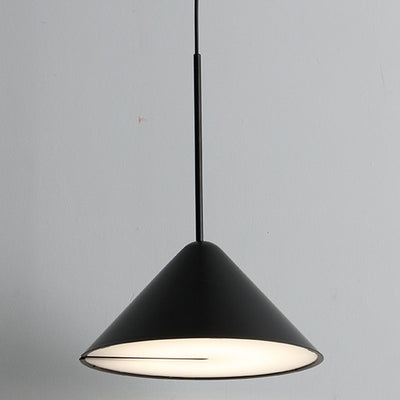 Modern Minimalist Cone Iron Acrylic LED Pendant Light For Living Room