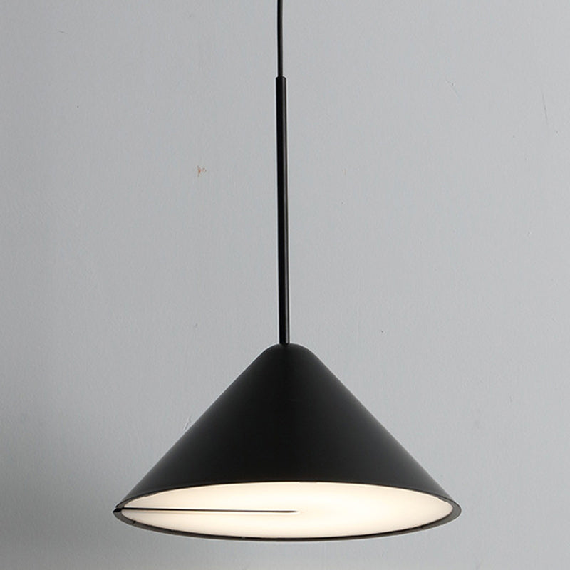 Modern Minimalist Cone Iron Acrylic LED Pendant Light For Living Room