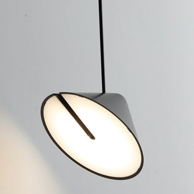 Modern Minimalist Cone Iron Acrylic LED Pendant Light For Living Room