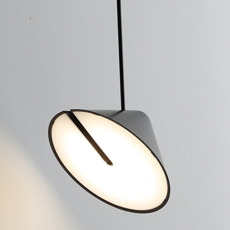 Modern Minimalist Cone Iron Acrylic LED Pendant Light For Living Room