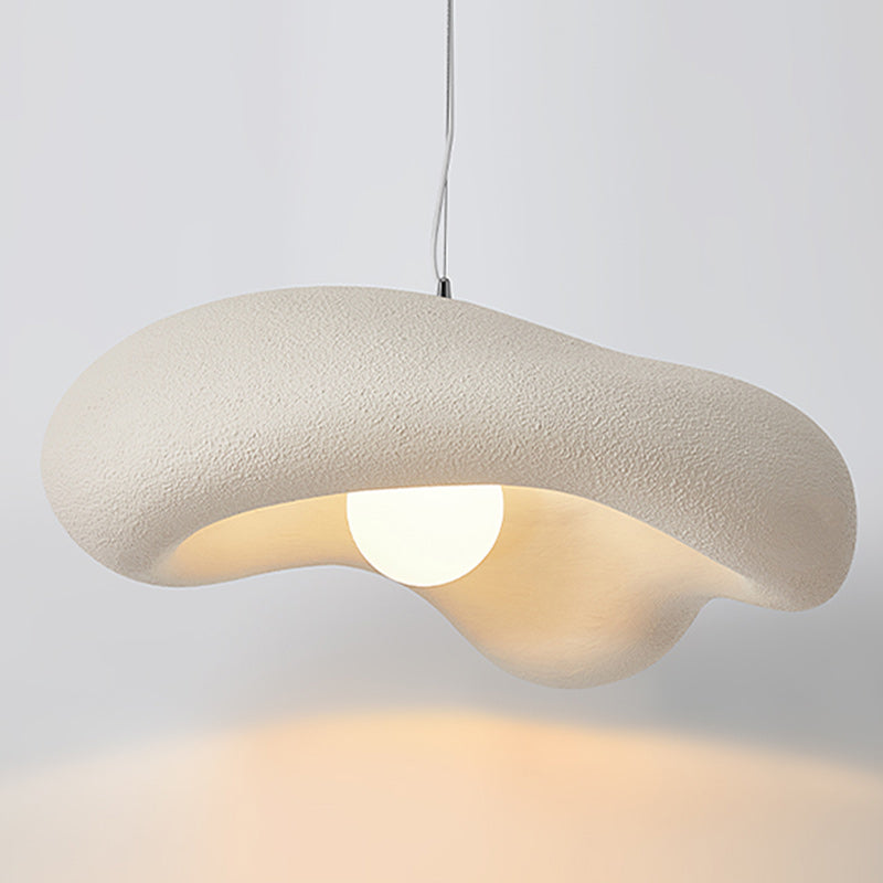 Lustre suspendu à 1 lumière en plastique nuage traditionnel japonais pour salon 