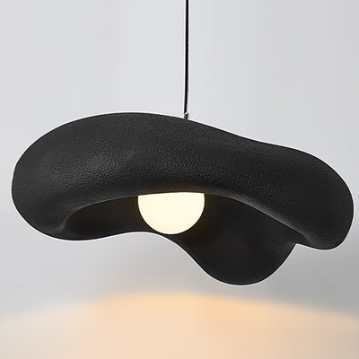Lustre suspendu à 1 lumière en plastique nuage traditionnel japonais pour salon 
