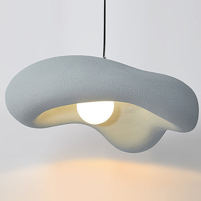 Lustre suspendu à 1 lumière en plastique nuage traditionnel japonais pour salon 