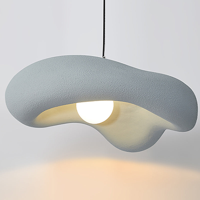 Lustre suspendu à 1 lumière en plastique nuage traditionnel japonais pour salon 