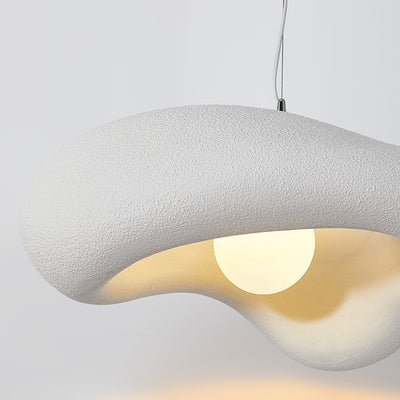 Lustre suspendu à 1 lumière en plastique nuage traditionnel japonais pour salon 