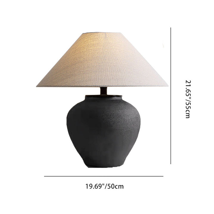 Lampe de Table 1 Lumière en Céramique Traditionnelle Japonaise pour Salon 