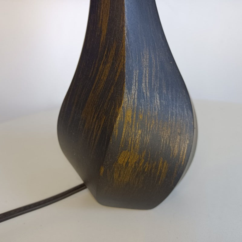 Lampe de table 1 lumière en bois et tissu vintage traditionnel pour salon 