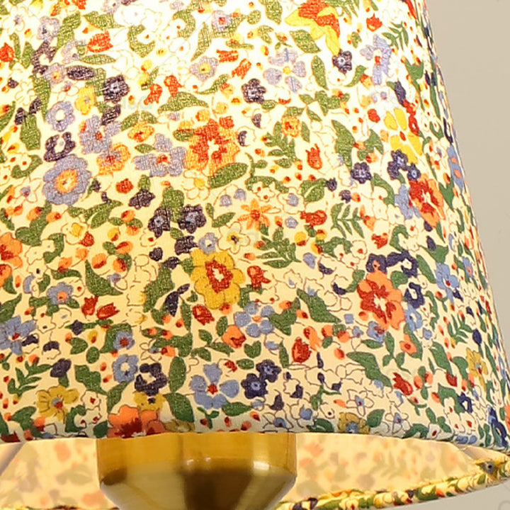 Lampe murale 1 lumière en bois, fer et tissu nordique contemporain pour salon 