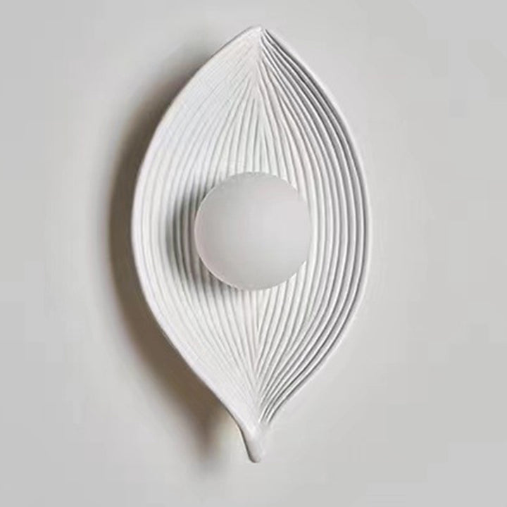 Applique murale contemporaine en résine plastique Nordic Leaf à 1 lumière pour salon 