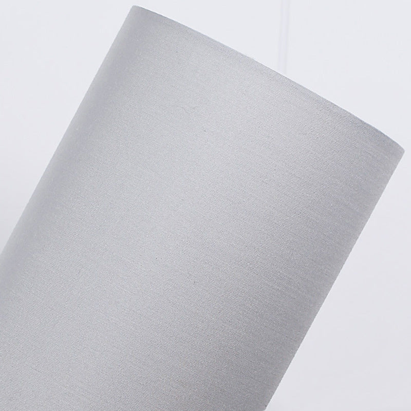 Lampe de table 1 lumière en tissu de bois cylindrique japonais traditionnel pour salon 