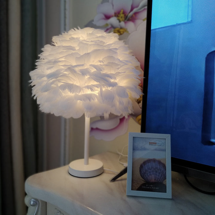 Zeitgenössische nordische ovale 1-flammige Tischlampe mit Eisenfeder für Wohnzimmer 
