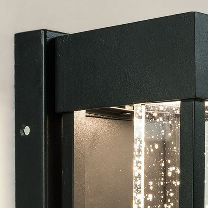 Moderne minimalistische rechteckige Aluminiumglas-LED-Wandleuchterlampe für den Garten 