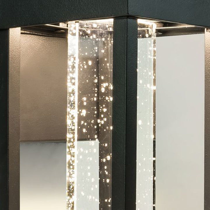 Moderne minimalistische rechteckige Aluminiumglas-LED-Wandleuchterlampe für den Garten 