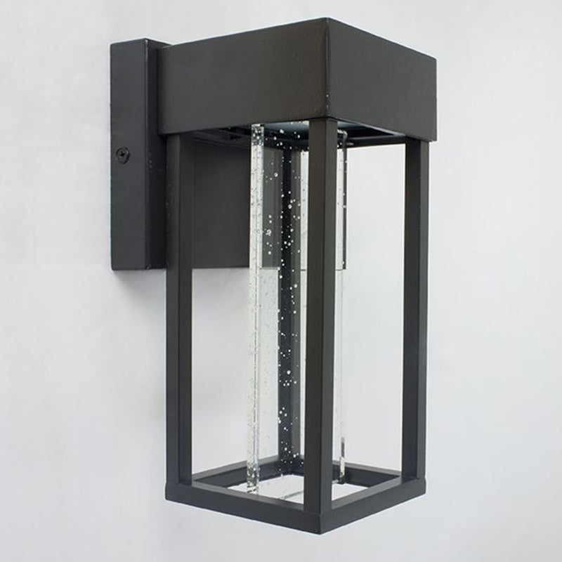 Moderne minimalistische rechteckige Aluminiumglas-LED-Wandleuchterlampe für den Garten 
