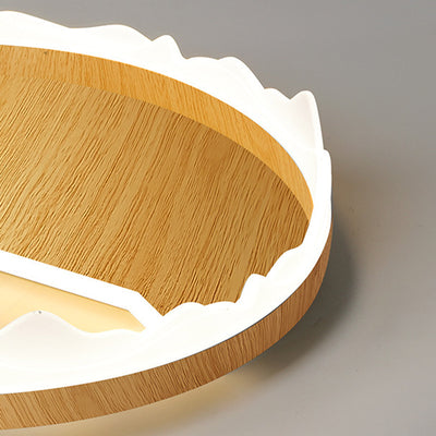 Contemporary Scandinavian Round Iron Aluminum Acrylic LED Flush Mount Ceiling Light For Living Room