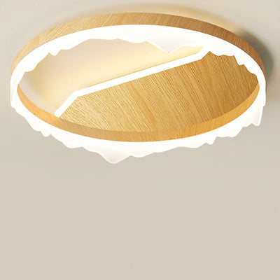Contemporary Scandinavian Round Iron Aluminum Acrylic LED Flush Mount Ceiling Light For Living Room