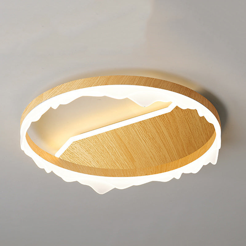 Contemporary Scandinavian Round Iron Aluminum Acrylic LED Flush Mount Ceiling Light For Living Room