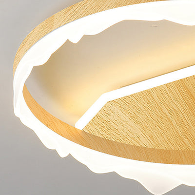 Contemporary Scandinavian Round Iron Aluminum Acrylic LED Flush Mount Ceiling Light For Living Room
