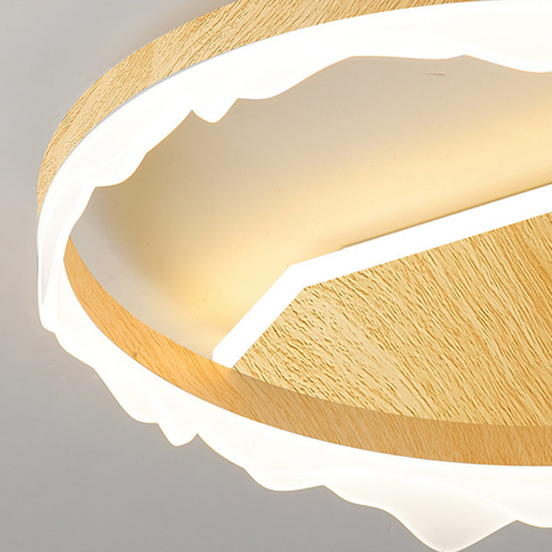 Contemporary Scandinavian Round Iron Aluminum Acrylic LED Flush Mount Ceiling Light For Living Room