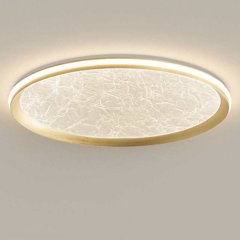 Contemporary Luxury Round Iron Aluminum Acrylic LED Flush Mount Ceiling Light For Living Room