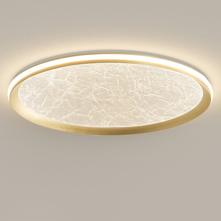 Contemporary Luxury Round Iron Aluminum Acrylic LED Flush Mount Ceiling Light For Living Room