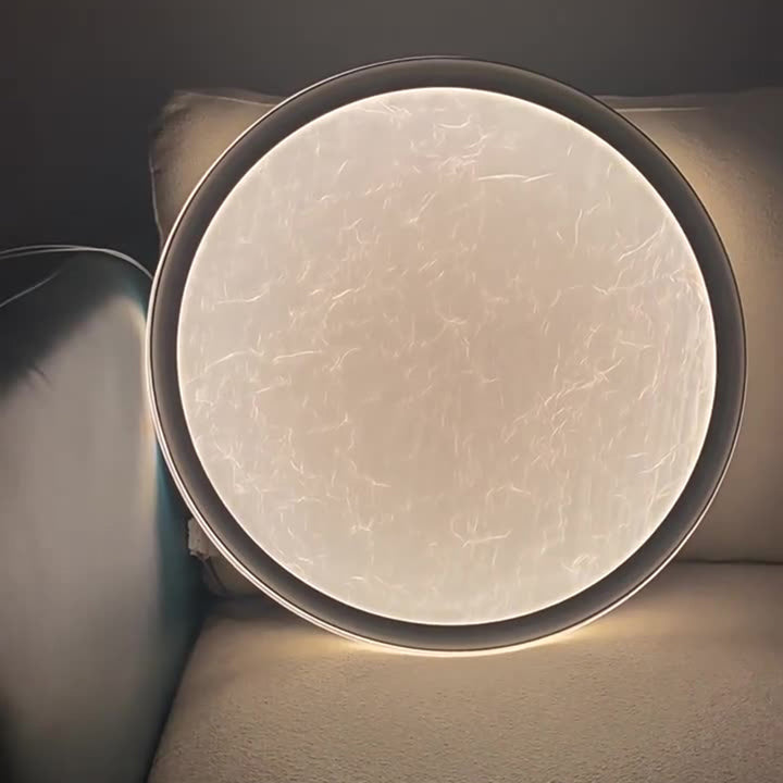 Contemporary Luxury Round Iron Aluminum Acrylic LED Flush Mount Ceiling Light For Living Room