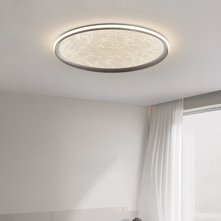 Contemporary Luxury Round Iron Aluminum Acrylic LED Flush Mount Ceiling Light For Living Room