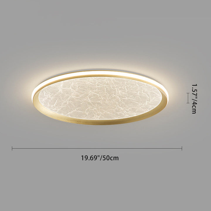 Contemporary Luxury Round Iron Aluminum Acrylic LED Flush Mount Ceiling Light For Living Room