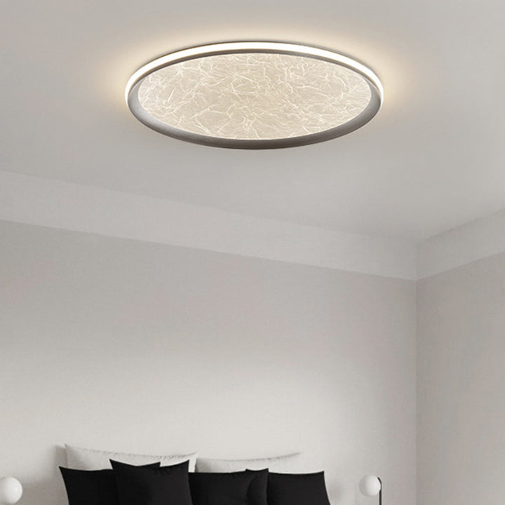 Contemporary Luxury Round Iron Aluminum Acrylic LED Flush Mount Ceiling Light For Living Room