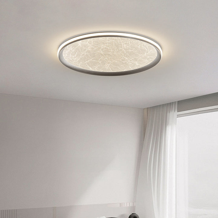 Contemporary Luxury Round Iron Aluminum Acrylic LED Flush Mount Ceiling Light For Living Room