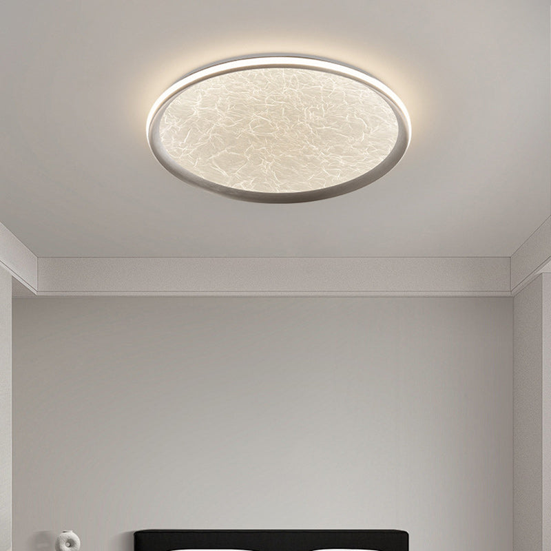 Contemporary Luxury Round Iron Aluminum Acrylic LED Flush Mount Ceiling Light For Living Room