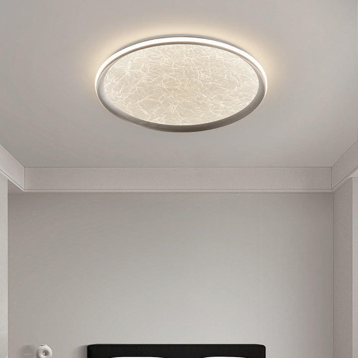 Contemporary Luxury Round Iron Aluminum Acrylic LED Flush Mount Ceiling Light For Living Room