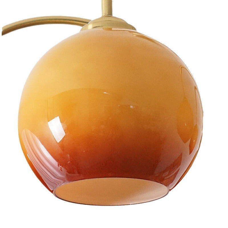 Traditioneller ovaler Vintage-Kronleuchter aus Eisen, Holz und Glas, 3/6 Lichter, für Wohnzimmer 