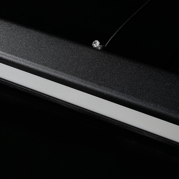 Lámpara de Araña Moderna Minimalista de Tira de Aluminio Madera Acrílico LED para Sala de Estar 