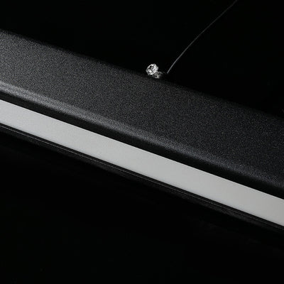 Lustre moderne minimaliste à bandes en aluminium, bois et acrylique LED pour salon 