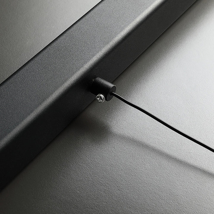 Lámpara de Araña Moderna Minimalista de Tira de Aluminio Madera Acrílico LED para Sala de Estar 