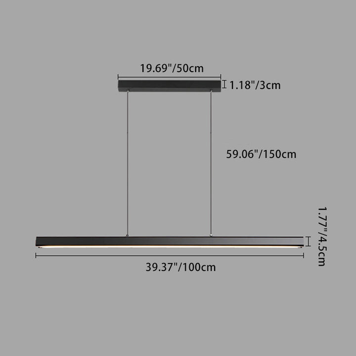 Lámpara de Araña Moderna Minimalista de Tira de Aluminio Madera Acrílico LED para Sala de Estar 
