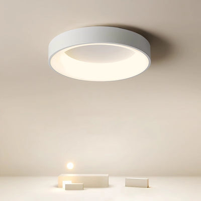 ضوء سقف مثبت بمصباح LED دائري حديث من الألومنيوم والأكريليك لغرفة المعيشة 
