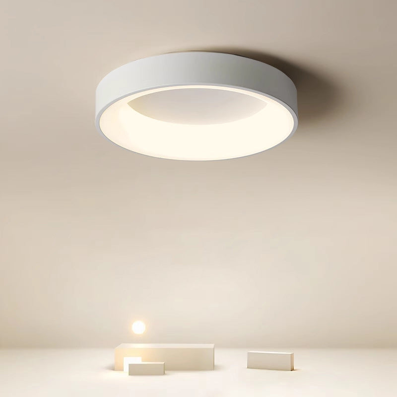 ضوء سقف مثبت بمصباح LED دائري حديث من الألومنيوم والأكريليك لغرفة المعيشة 