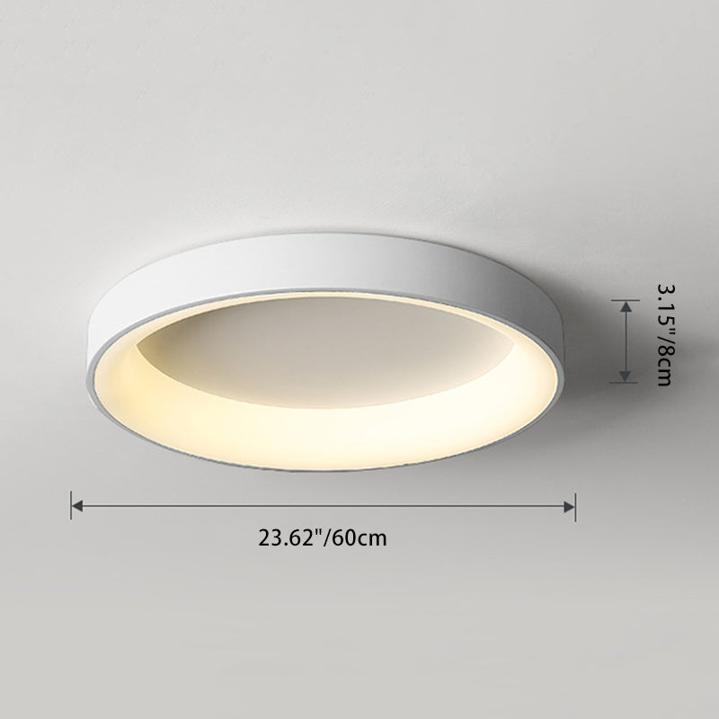 ضوء سقف مثبت بمصباح LED دائري حديث من الألومنيوم والأكريليك لغرفة المعيشة 