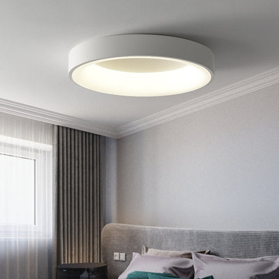 ضوء سقف مثبت بمصباح LED دائري حديث من الألومنيوم والأكريليك لغرفة المعيشة 