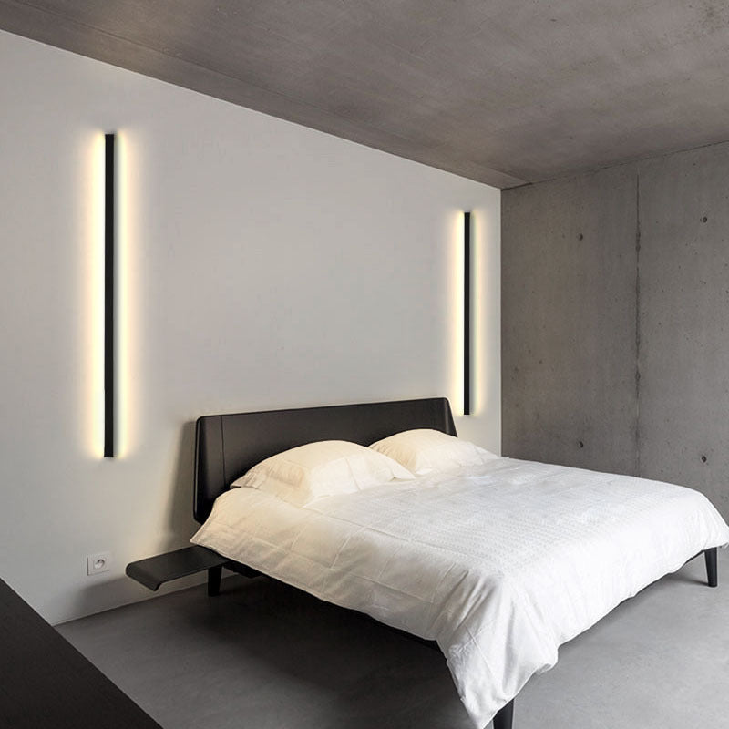 Applique murale à LED en aluminium acrylique avec bande minimaliste moderne pour salon 