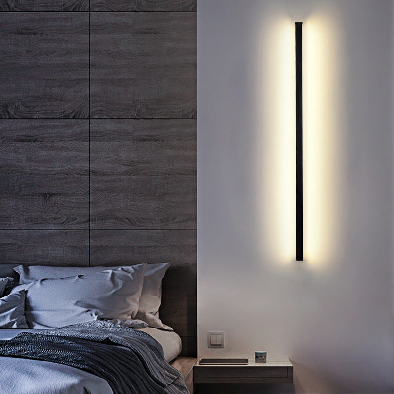 Applique murale à LED en aluminium acrylique avec bande minimaliste moderne pour salon 