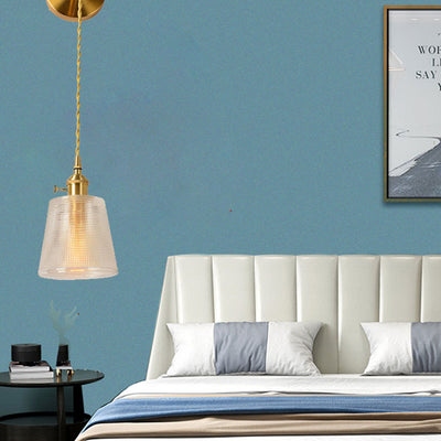 Lámpara de Aplique de Pared de 1 Luz de Vidrio de Cobre Nórdico Contemporáneo para Sala de Estar 
